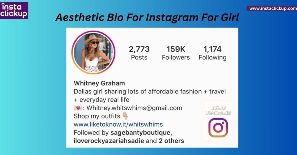 Aesthetic Bio For Instagram For Girl