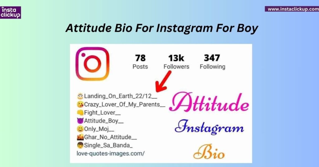 Attitude Bio For Instagram For Boy