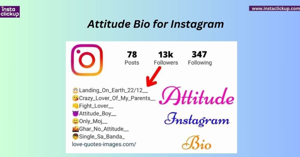 Attitude Bio for Instagram