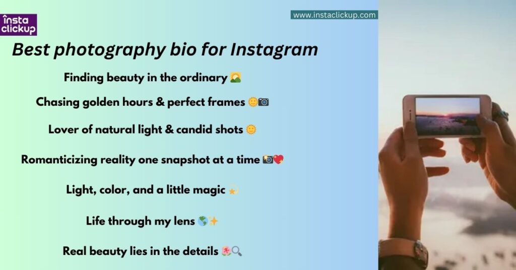 Best photography bio for Instagram