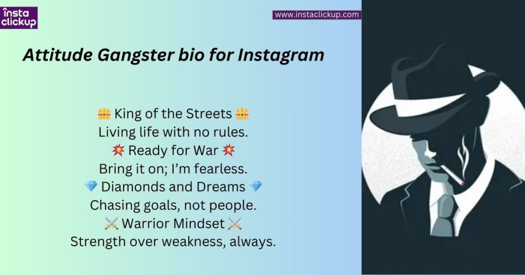 Attitude Gangster bio for Instagram