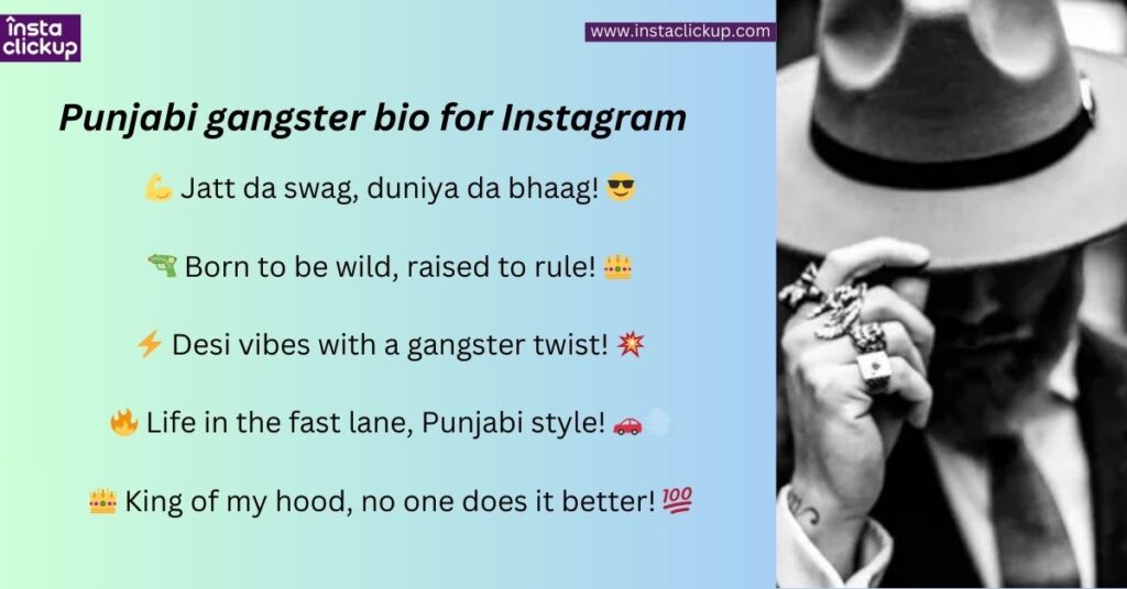 Punjabi gangster bio for Instagram