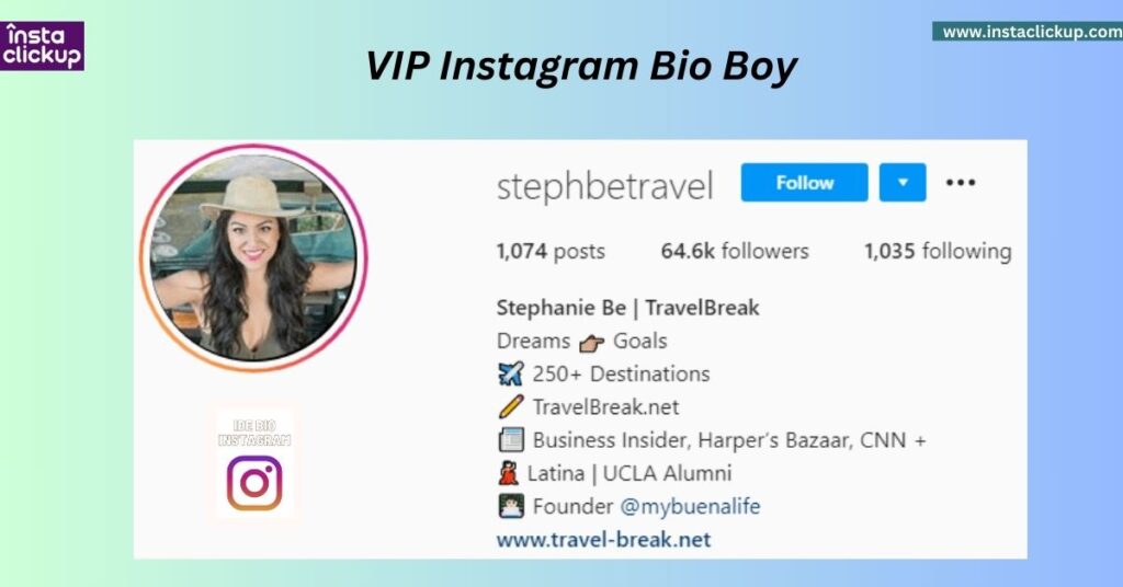 VIP Instagram Bio Boy