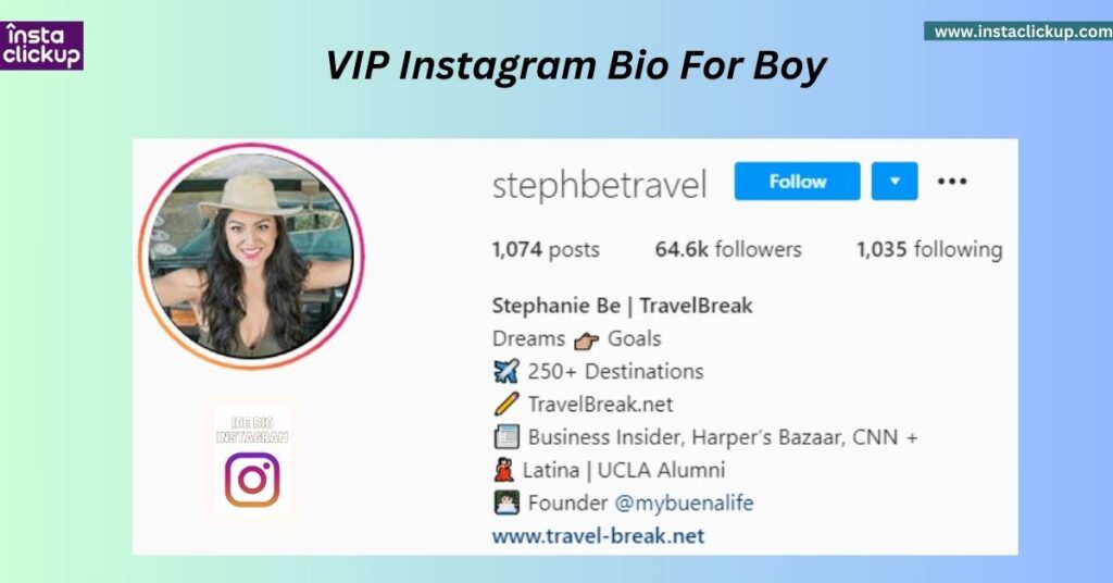 VIP Instagram Bio For Boy