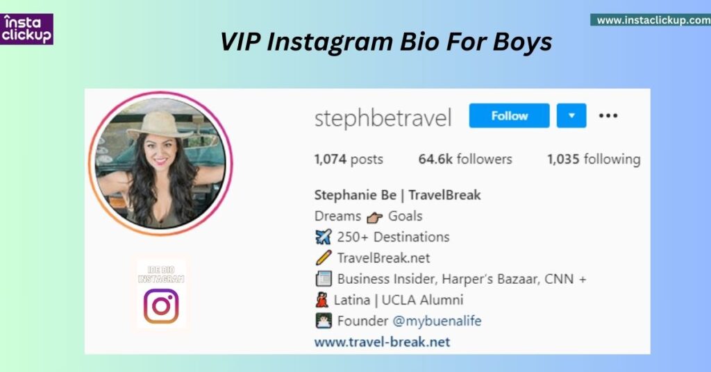 VIP Instagram Bio For Boys