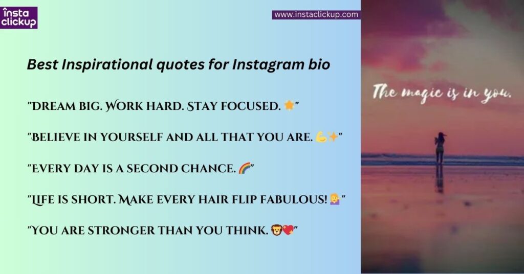 Best Inspirational quotes for Instagram bio