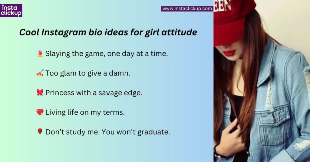 Cool Instagram bio ideas for girl attitude