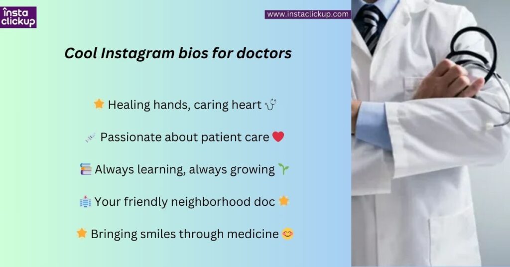 Cool Instagram bios for doctors