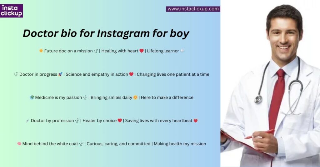 Doctor bio for Instagram for boy