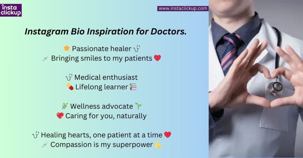 Instagram Bio Inspiration for Doctors.