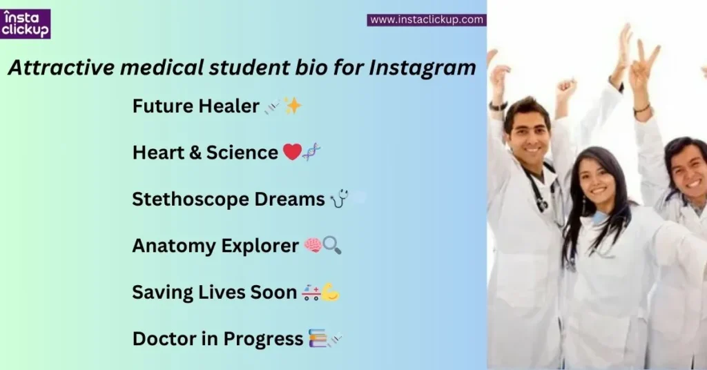 Attractive medical student bio for Instagram