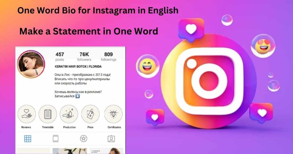 One Word Bio for Instagram in English: Make a Statement in One Word