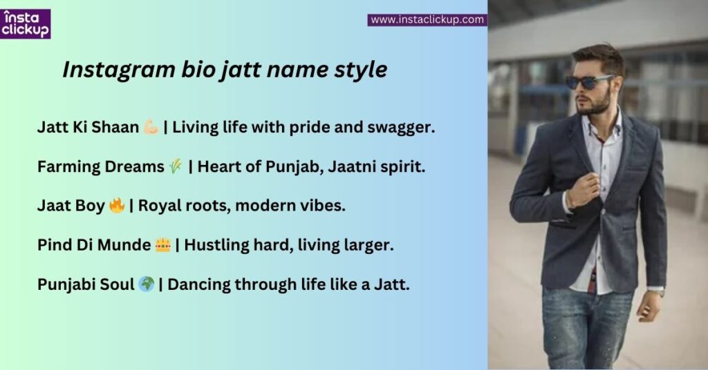 Instagram bio jatt name style