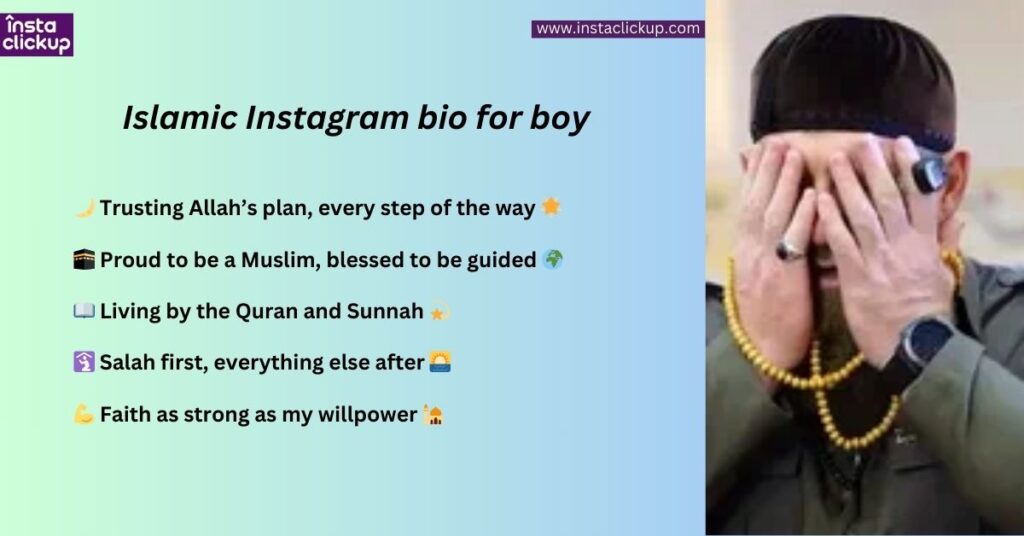 Islamic Instagram bio for boy