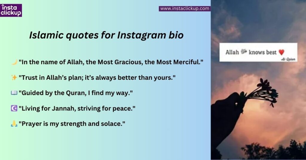 Islamic quotes for Instagram bio