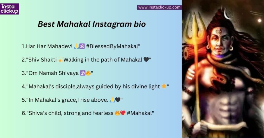 Best Mahakal Instagram bio