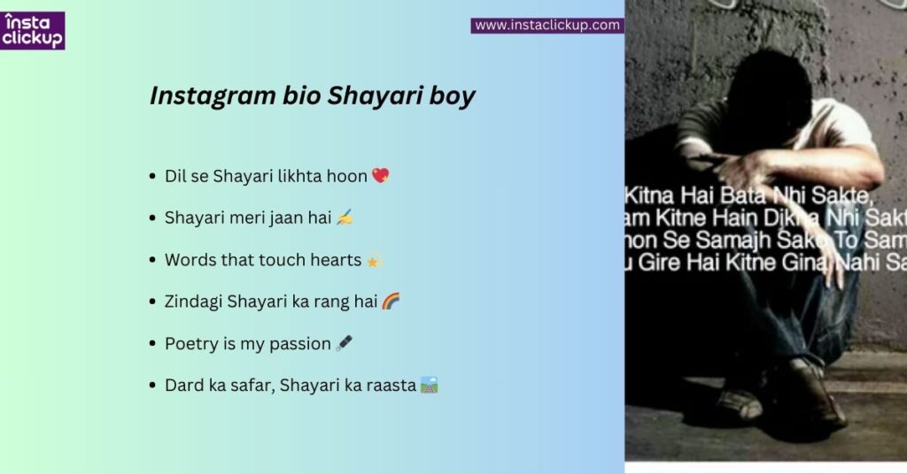 Instagram bio Shayari boy