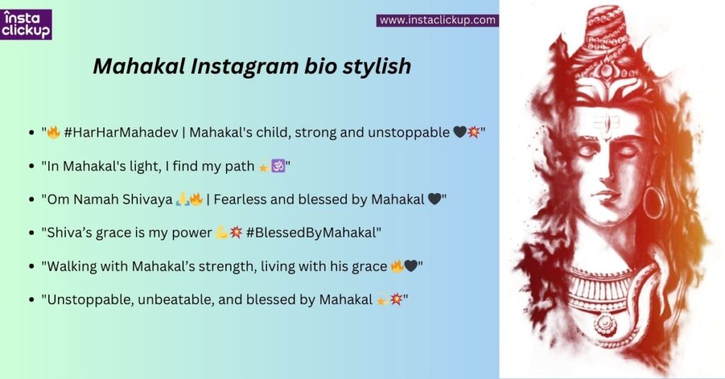 Mahakal Instagram bio stylish