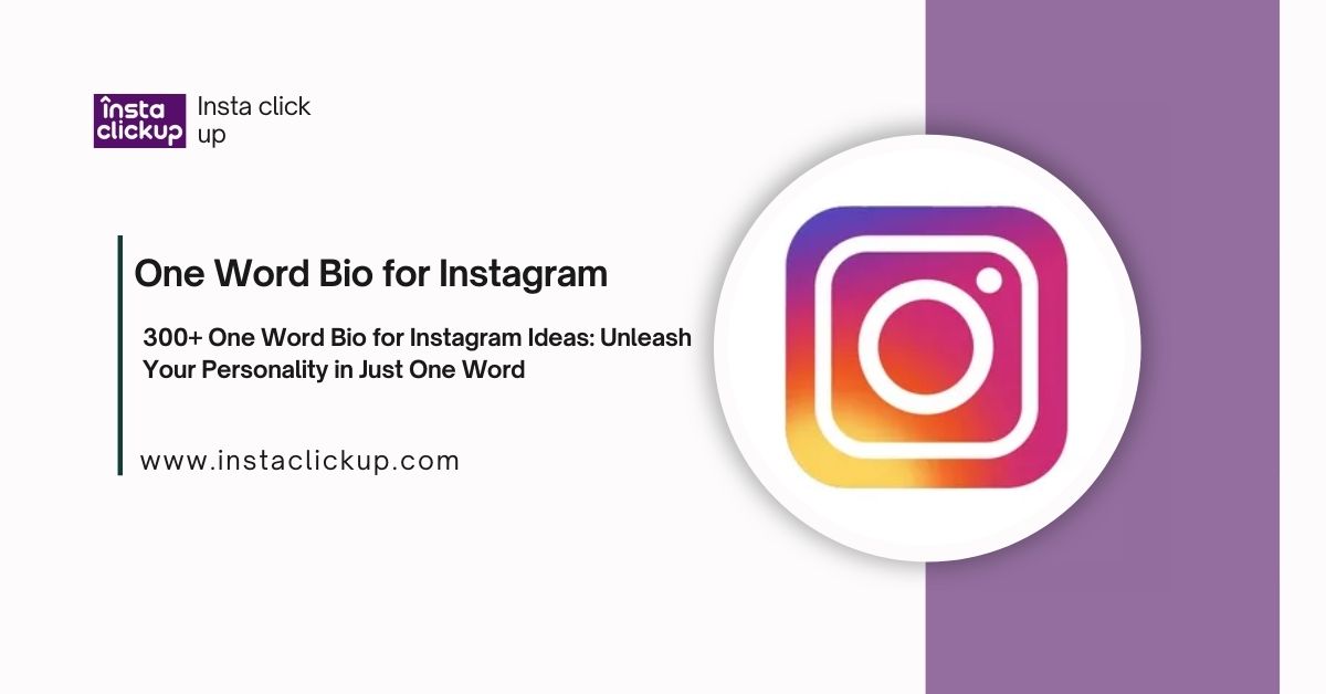 One Word Bio for Instagram