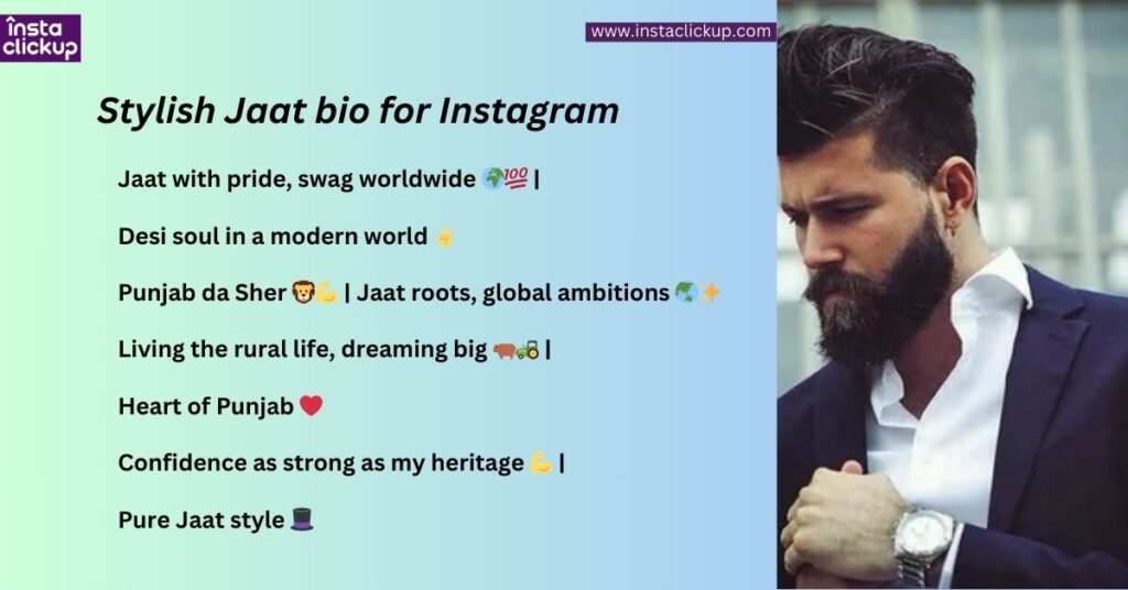 Stylish Jaat bio for Instagram
