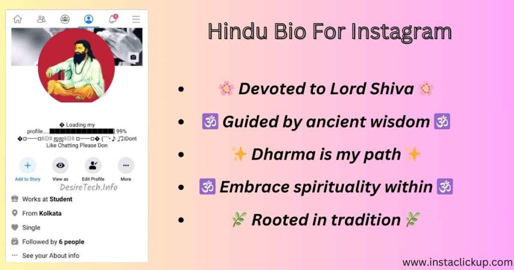 Hindu Bio For Instagram