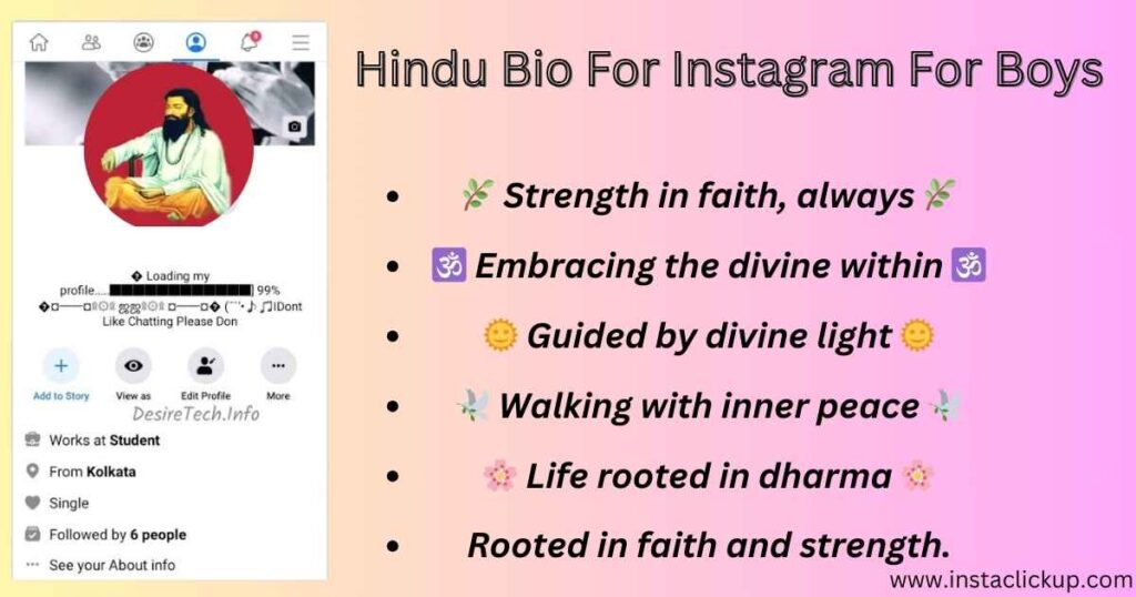 Hindu Bio For Instagram For Boys