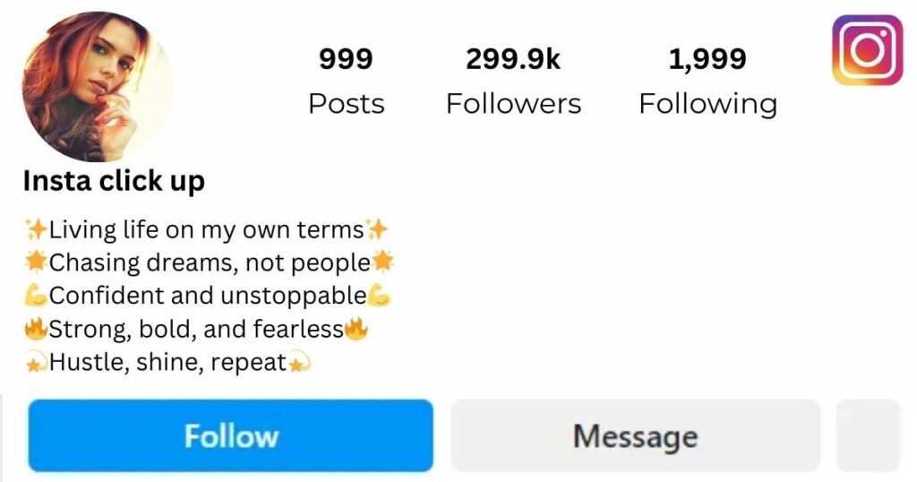 Instagram VIP Bio For Girls