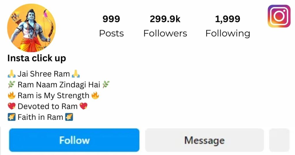 Instagram Bio For Shree Ram Bhakt