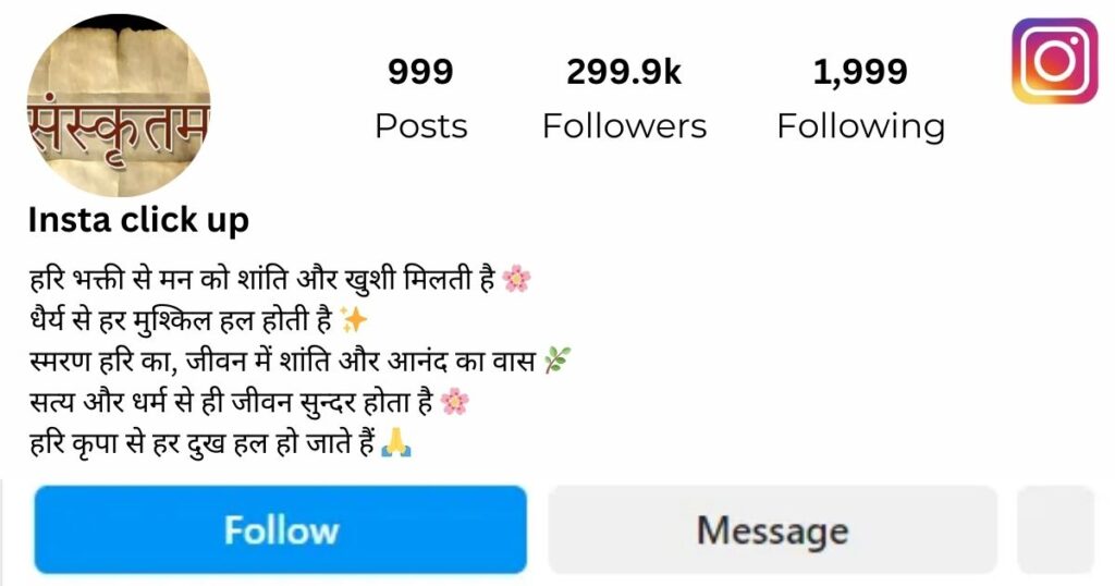 Sanskrit Shlok For Instagram Bio In Hindi