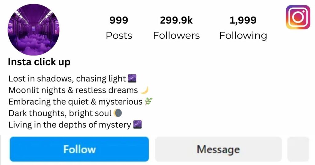 Dark Aesthetic Bio For Instagram