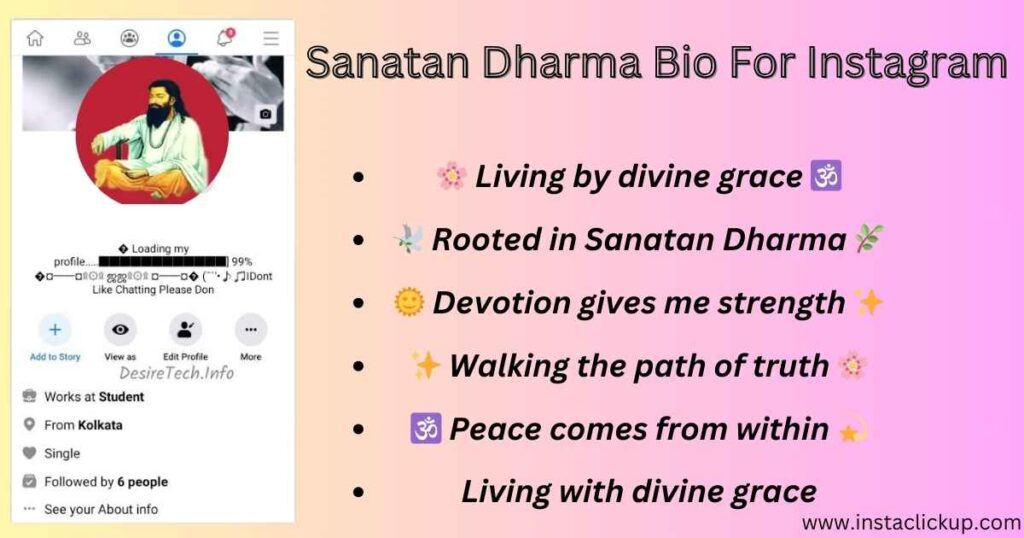 Sanatan Dharma Bio For Instagram