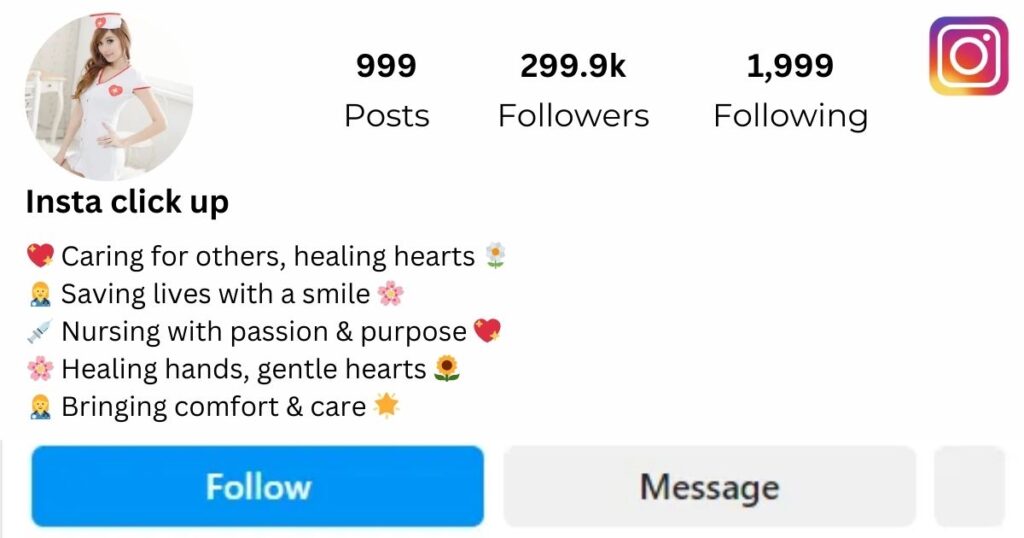 Cute Instagram bio for nurses