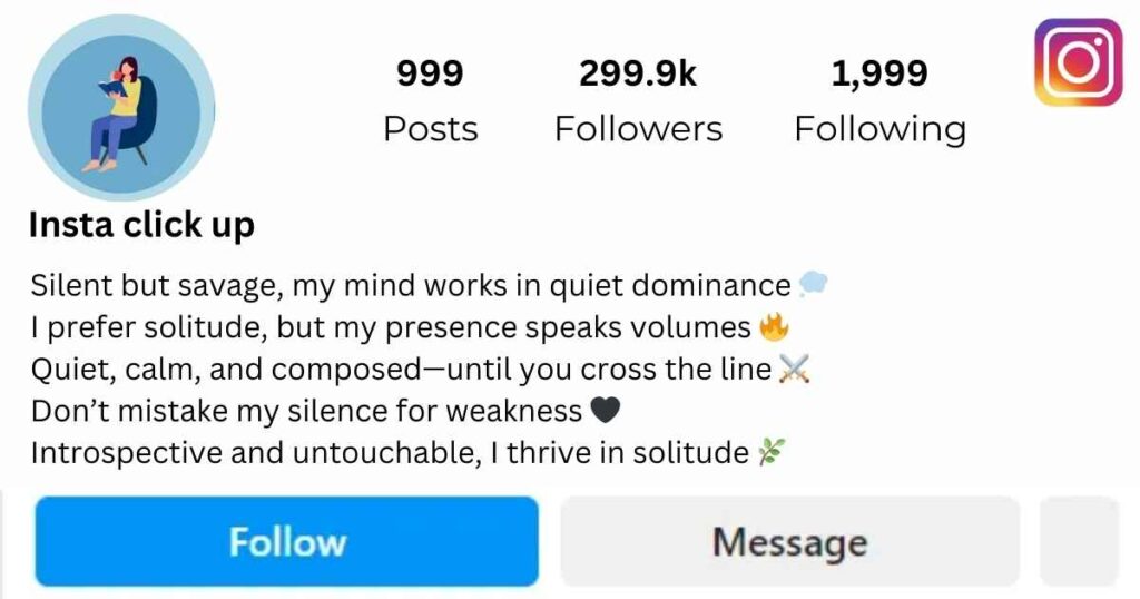 Savage Introvert Bio For Instagram