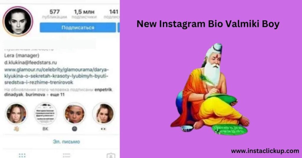 New Instagram Bio Valmiki Boy