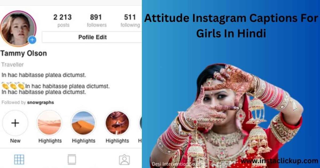 Attitude Instagram Captions For Girls In Hindi