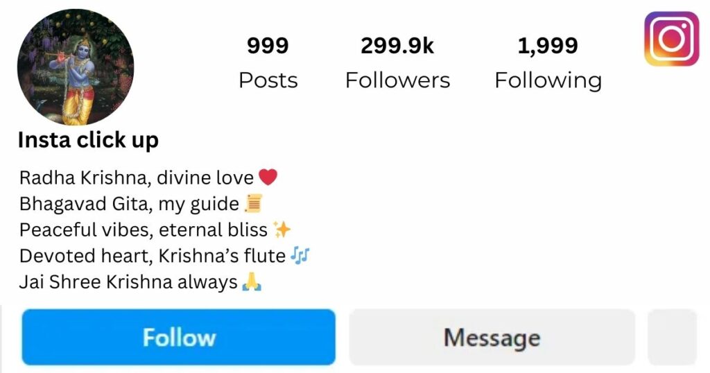 Krishna Bio For Instagram