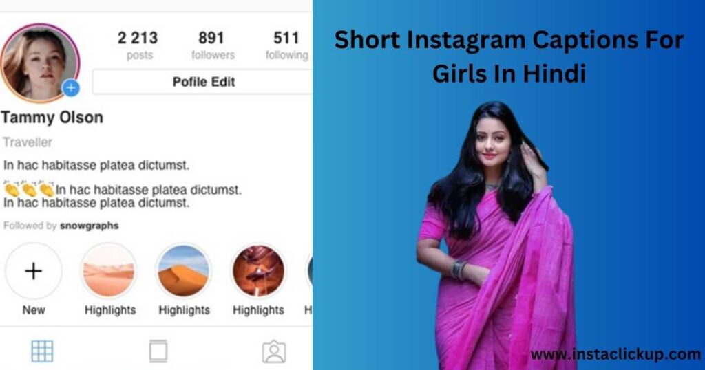 Short Instagram Captions For Girls In Hindi