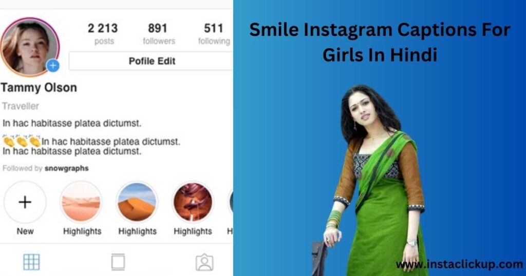 Smile Instagram Captions For Girls In Hindi