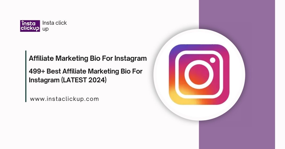 Affiliate Marketing Bio For Instagram