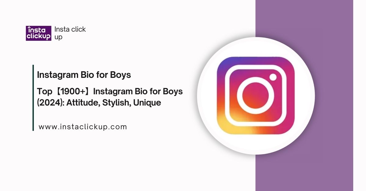 Instagram Bio for Boys